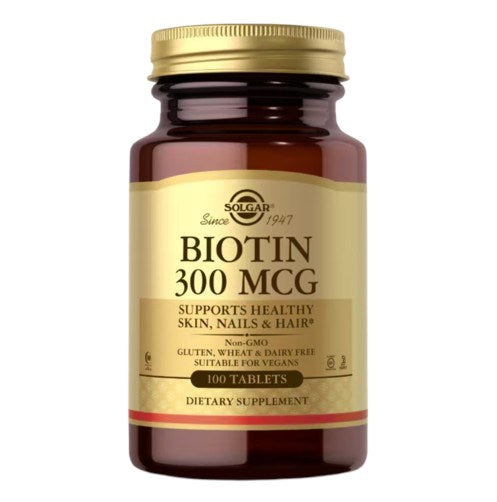 SOLGAR Biotin 300 mcg - Biotyna 300 mcg (100 tabl.)