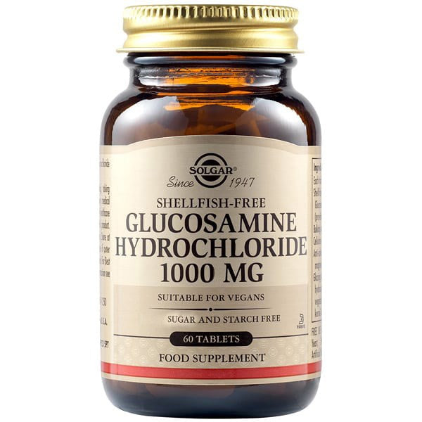 SOLGAR Glucosamine Hydrochloride 1000 mg - Chlorowodorek glukozaminy (60 tabl.)