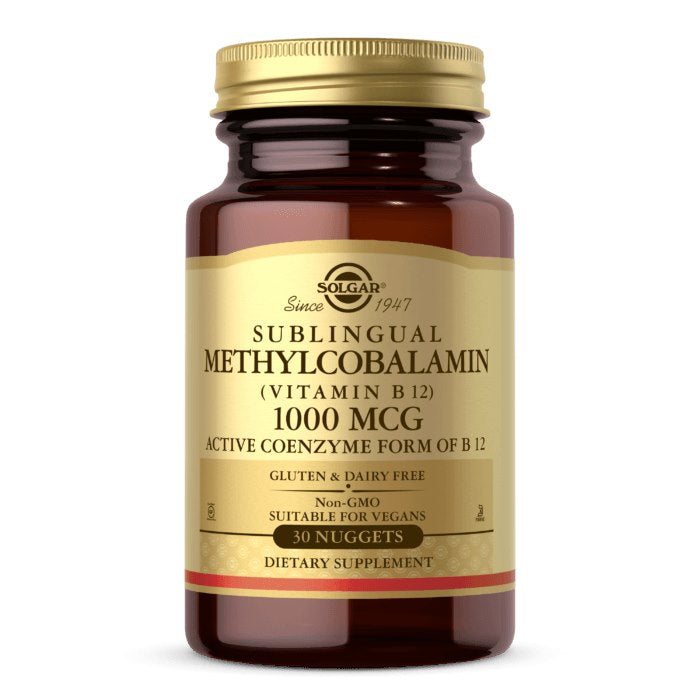SOLGAR Sublingual Methylocobalamin (Vitamin B12) Metylokobalamina 1000 mcg (30 tabl.)
