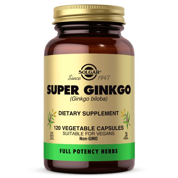 SOLGAR Super Ginkgo – 120 kapsulių