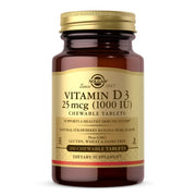 SOLGAR Witamina D3 1000 IU 25 mcg Chewable Tablets (100 tabl.)