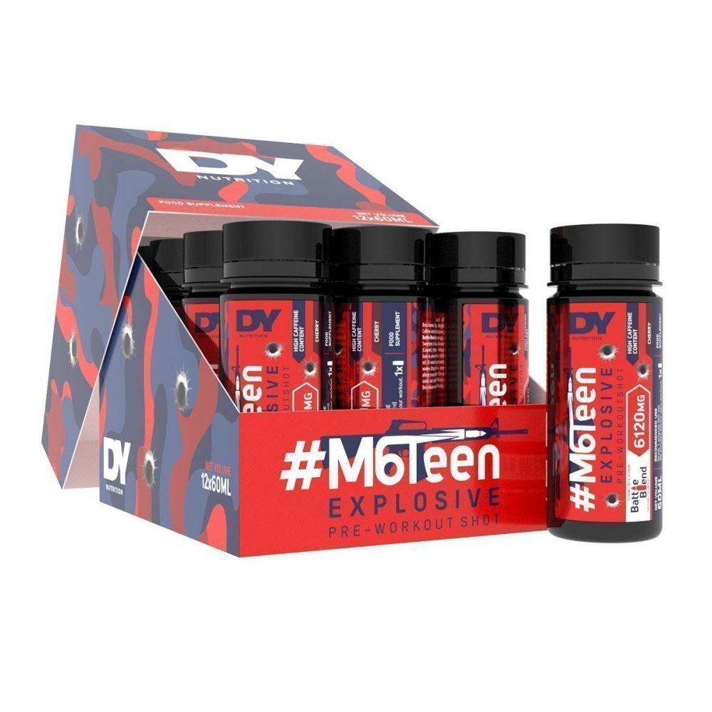 Dorian Yates #M6Teen sprogstamasis prieštreniruotinis gėrimas, Mojito - 12 x 60 ml.