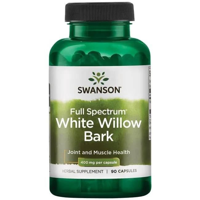 SWANSON baltojo gluosnio žievė 400 mg – 90 kapsulių