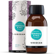 VIRIDIAN ekologiškas šeivamedžio uogų ekstraktas + vitaminas C - 100 ml