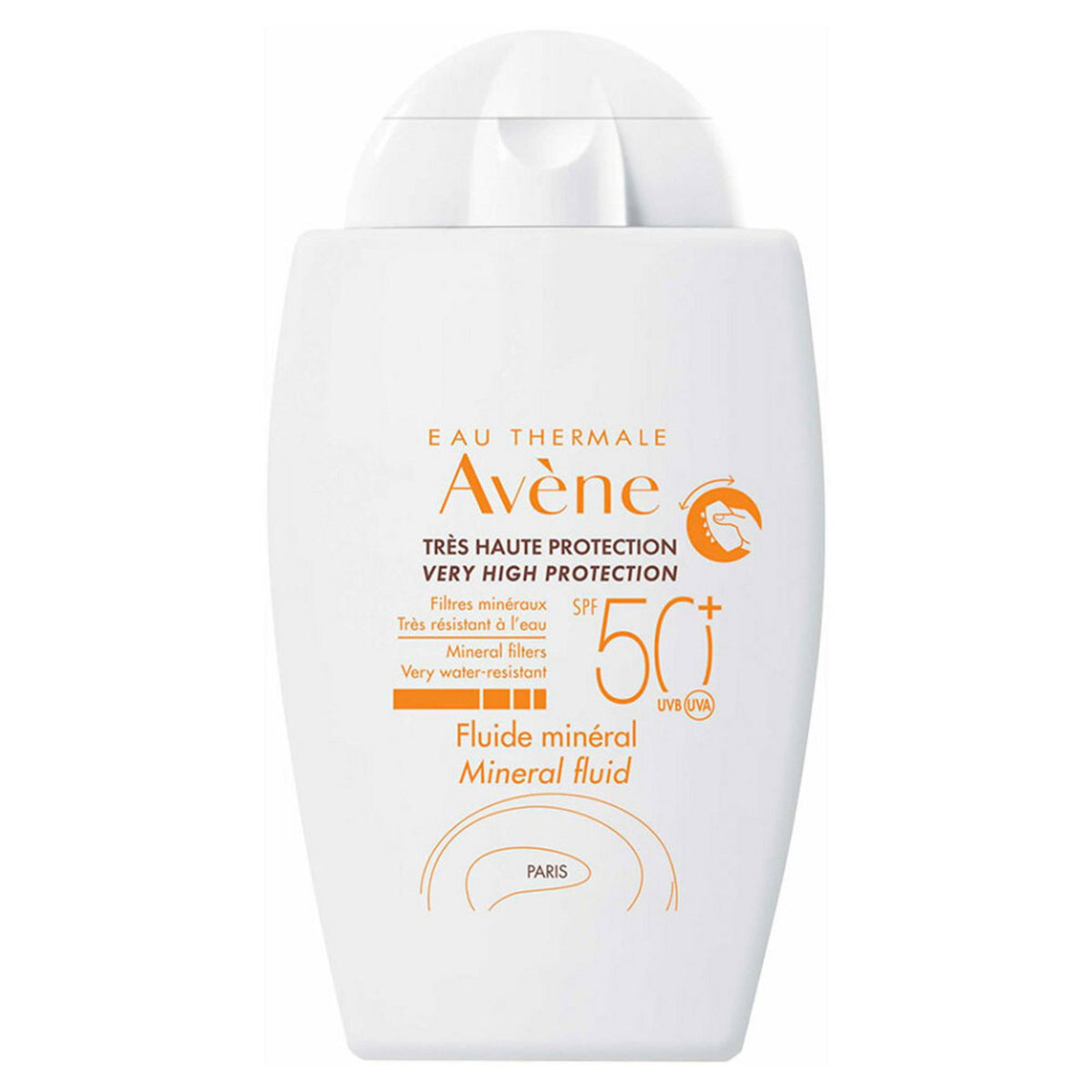 Avene, Intense Protect, mineralinis, su didele UV apsauga, apsauginis nuo saulės skystis, veidui ir kūnui, SPF 50+, 40 ml