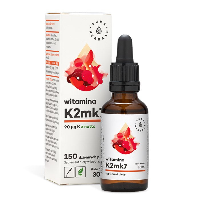 Aura Herbals vitamino K2mk7 lašai - 30 ml