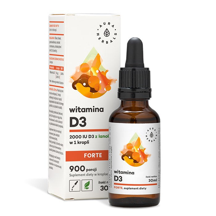 Aura Herbals Vitamin D3 Forte 2000IU - 30 ml lašai