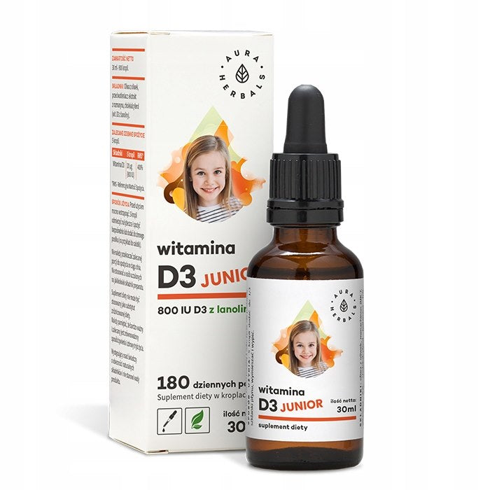 Aura Herbals vitaminas D3 vaikams 800 TV - 30 ml