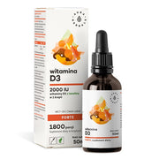 Aura Herbals vitamino D3 Forte 2000 TV MCT aliejuje - 50 ml lašai