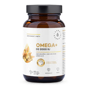 Aura Herbals Omega+ Vitaminas D3 2000 TV - 60 kapsulių