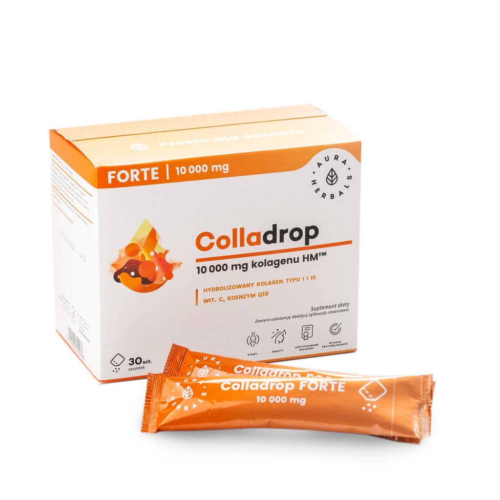 Aura Herbals Colladrop Forte Marine Collagen 10000 mg - 30 pakelių