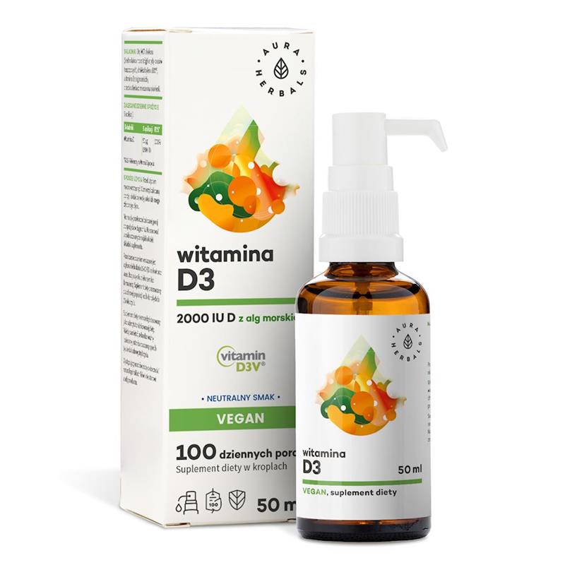Aura Herbals vitaminas D3 2000 TV - 50 ml