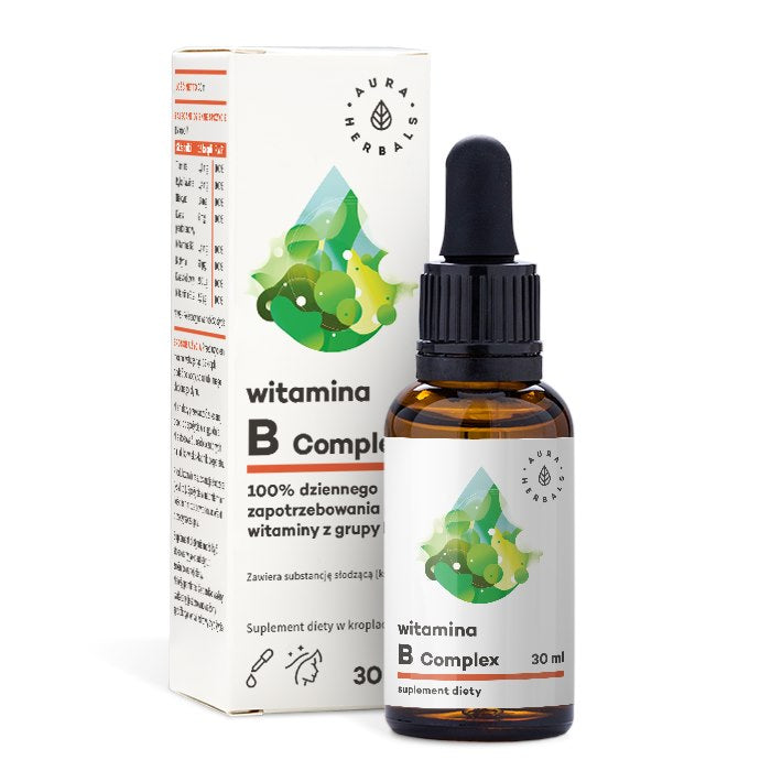 Aura Herbals vitamino B komplekso lašai - 30 ml