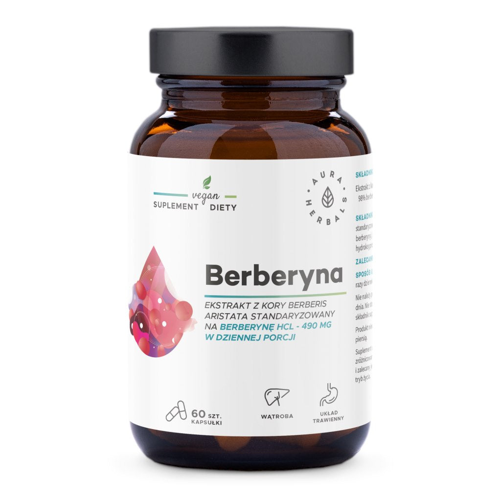 Aura Herbals Berberinas 490 mg - 60 kapsulių