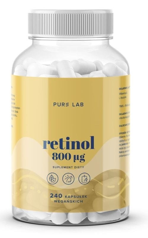 PURE LAB Retinol 800 mcg Witamina A (240 kaps.)