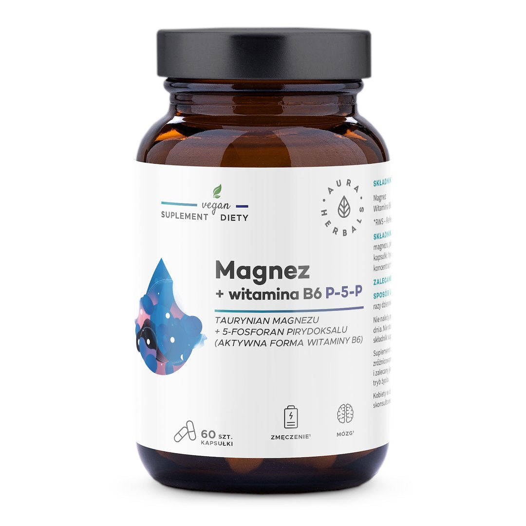AURA HERBALS Magnez + Witamina B6 (60 kaps.)