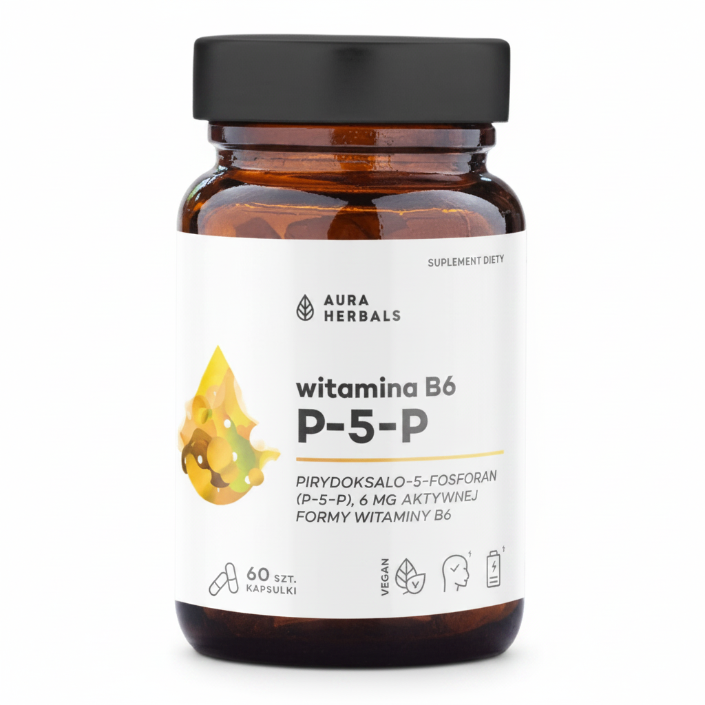 AURA HERBALS Witamina B6 P-5-P 6 mg (60 kaps.)