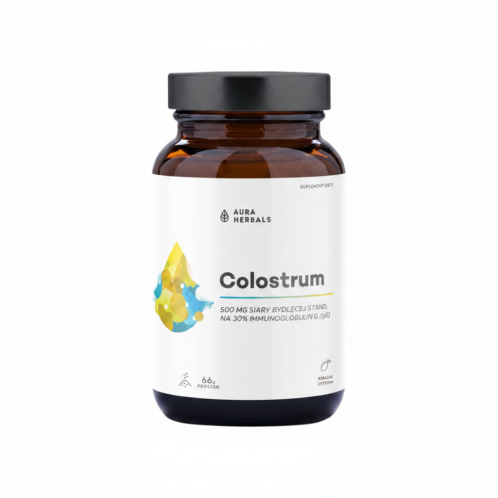 AURA HERBALS Colostrum 500 mg, kwaśna cytryna (66 g)
