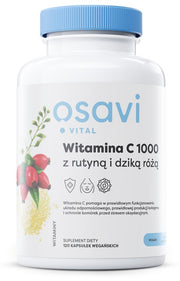 OSAVI Witamina C 500 mg z rutyną i dziką różą (120 kaps.)