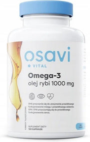 Osavi Omega-3 žuvų taukai, molekuliniu būdu distiliuoti, 1000 mg - 120 kapsulių