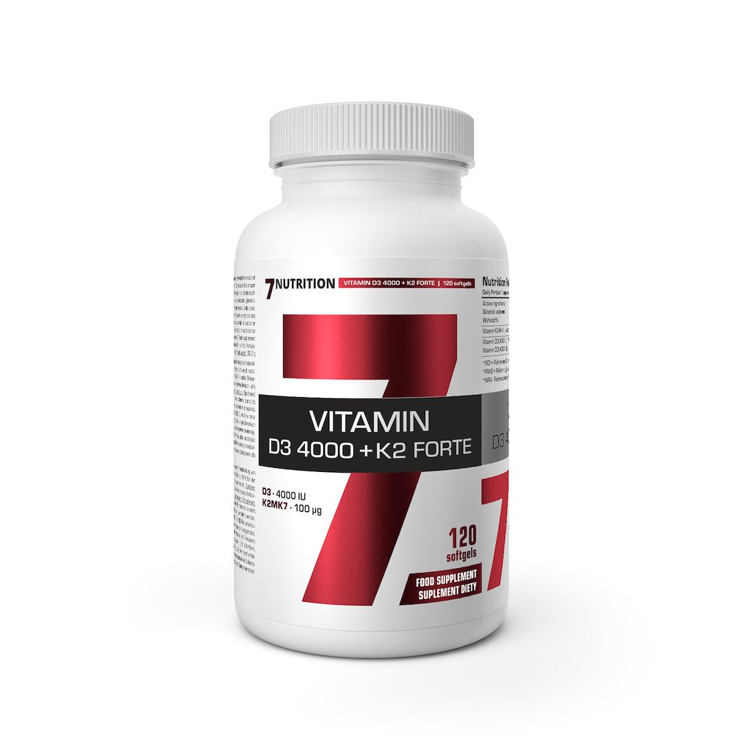 7NUTRITION Vitamin D3 4000 + K2 Forte - Witamina D 4000IU + K2 1000 mcg Forte  (120 kaps.)