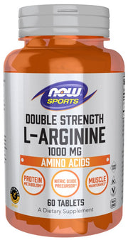 NOW FOODS L-Arginine 1000 mg Double Strength - L-Arginina 1000 mg (60 tabl.)
