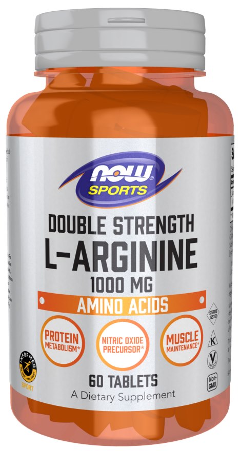 NOW FOODS L-Arginine 1000 mg Double Strength - L-Arginina 1000 mg (60 tabl.)