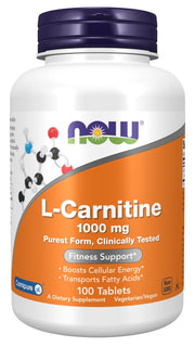 NOW FOODS L-Carnitine - L-Karnityna 1000 mg (100 tabl.)