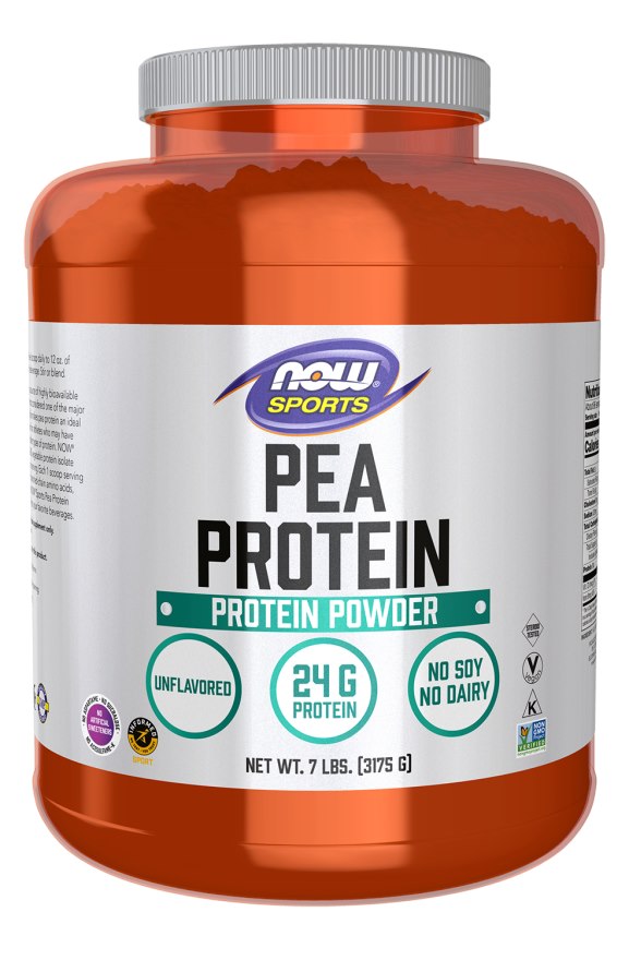 NOW FOODS Pea Protein, Unflavored - Izolat Białka Grochu (3,175 kg)