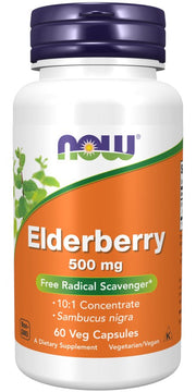 NOW FOODS Elderberry 500 mg Bez Czarny (60 kaps.)