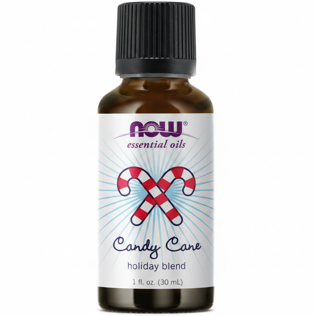 NOW FOODS Candy Cane Oil Blend - Mieszanka na Święta (30 ml)