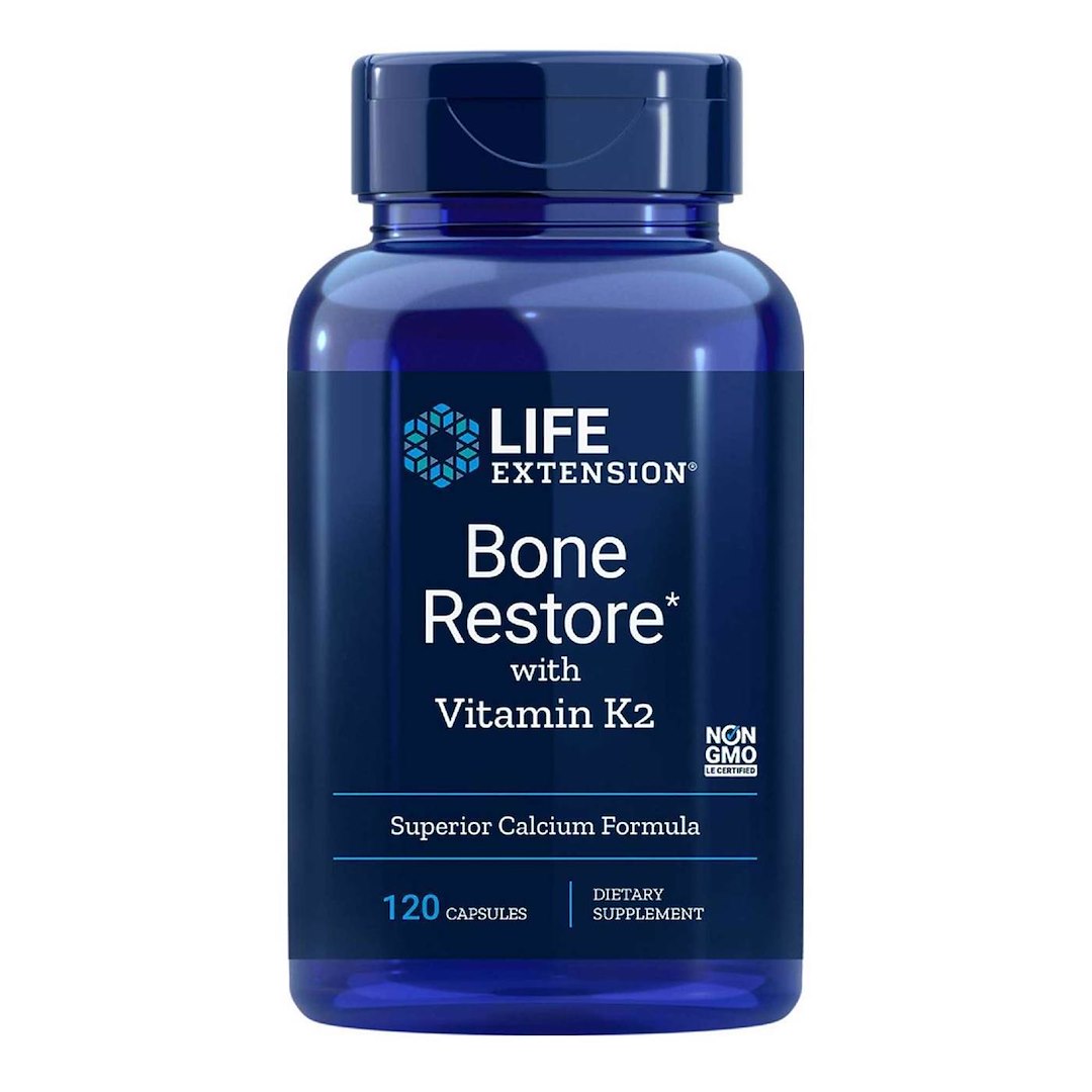 LIFE EXTENSION Bone Restore su vitaminu K2 – 60 tablečių