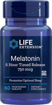 LIFE EXTENSION Melatonin 750 mcg 6 Hour Time Release (60 tabl.)