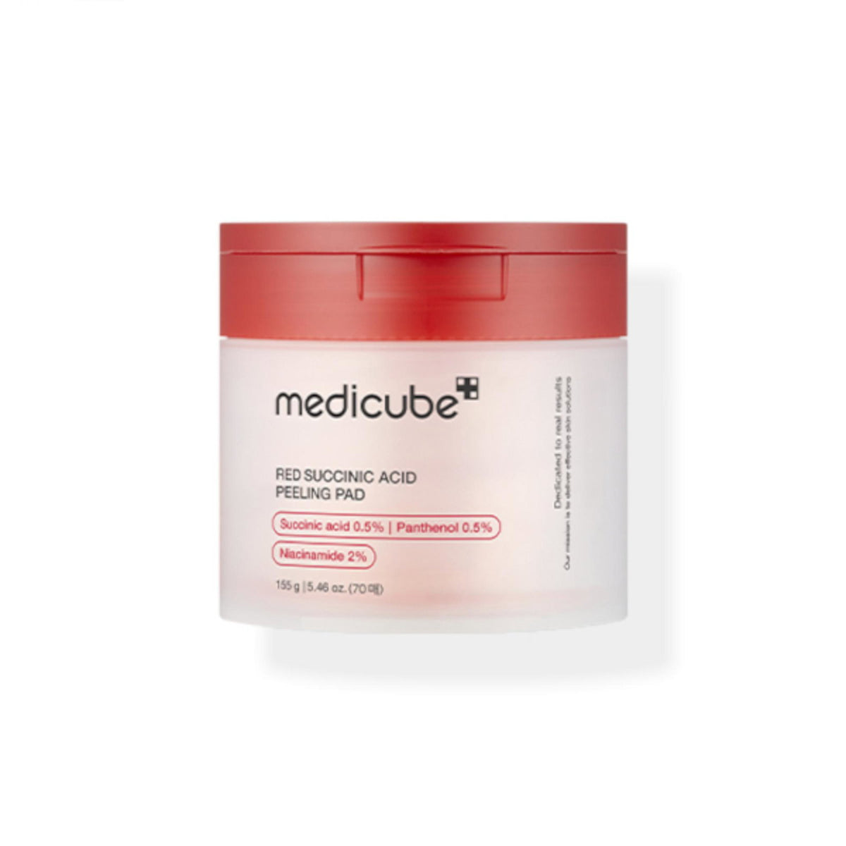 Medicube, raudonos gintaro rūgšties šveitimo pagalvėlė, šveitiklis, tonikas, veidas, 70 vnt., 155 g