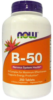 Produkto nuotrauka: NOW Foods Vitamin B-50 - 250 tablečių