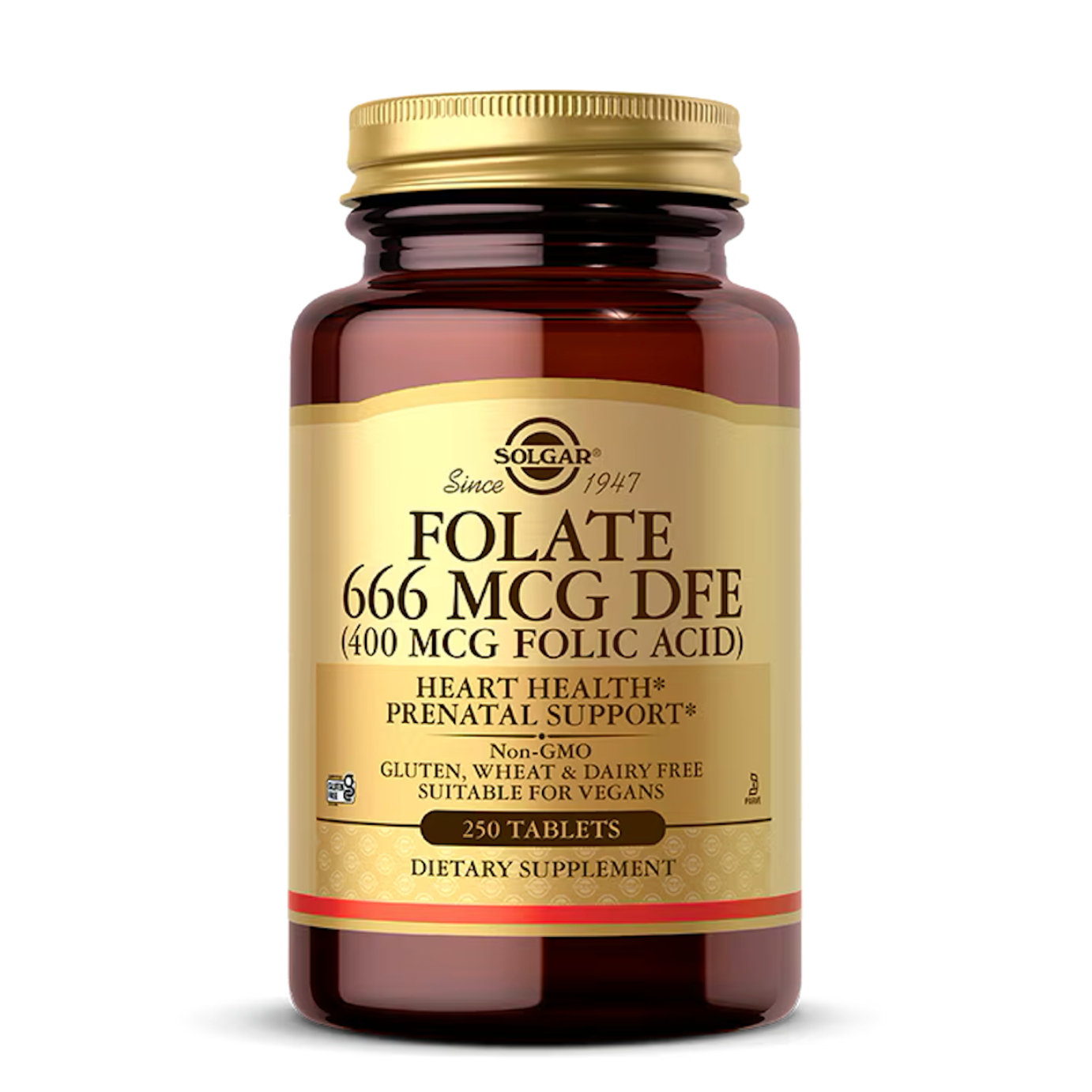 SOLGAR folio rūgštis 666 mcg DFE (Metafolin® 400 mcg) – 250 tablečių