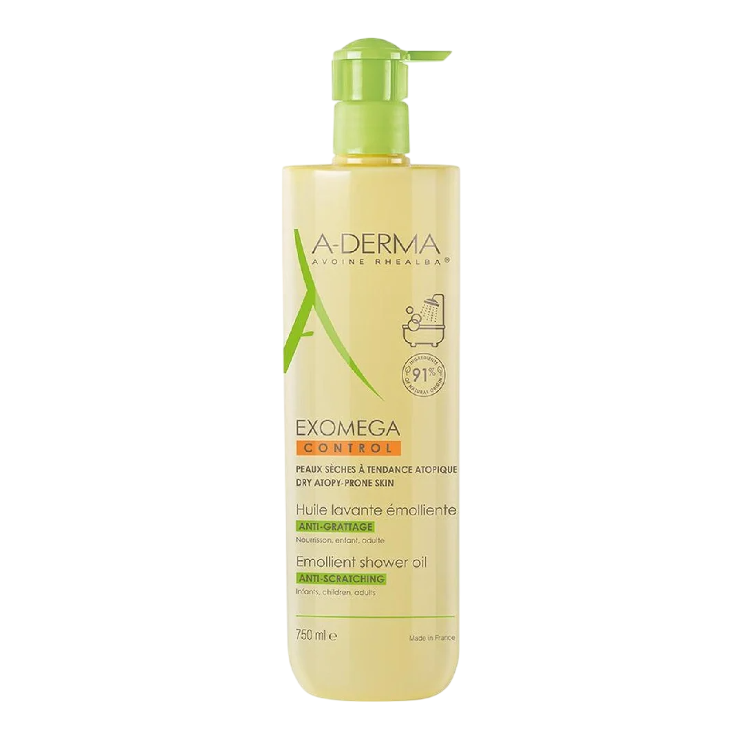A-Derma, Exomega Control, minkštinamasis dušo aliejus, labai sausai ir atopiškai jautriai odai, 200 ml