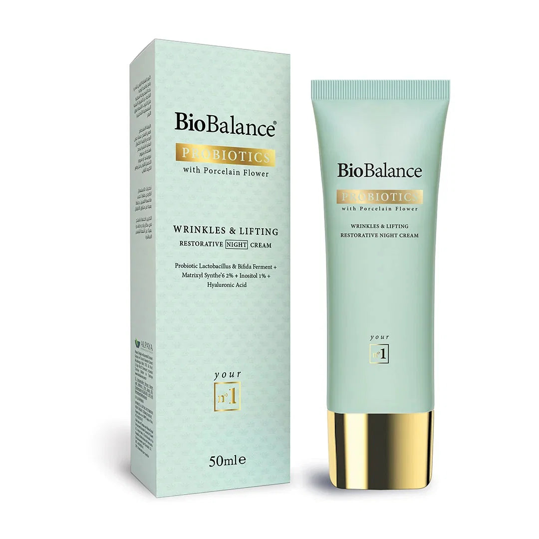 Bio Balance, Wrinkle & Lifting Restorative, Firming & Anti-Wrinkle, Night, Cream, For Face & Neck, 50 ml