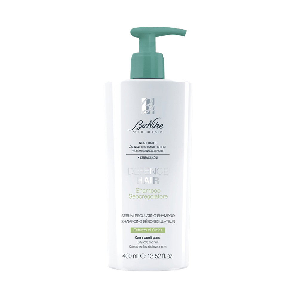 BioNike, Defence Hair, Hair Shampoo, Purifying & Sebum Regulating, 400 ml