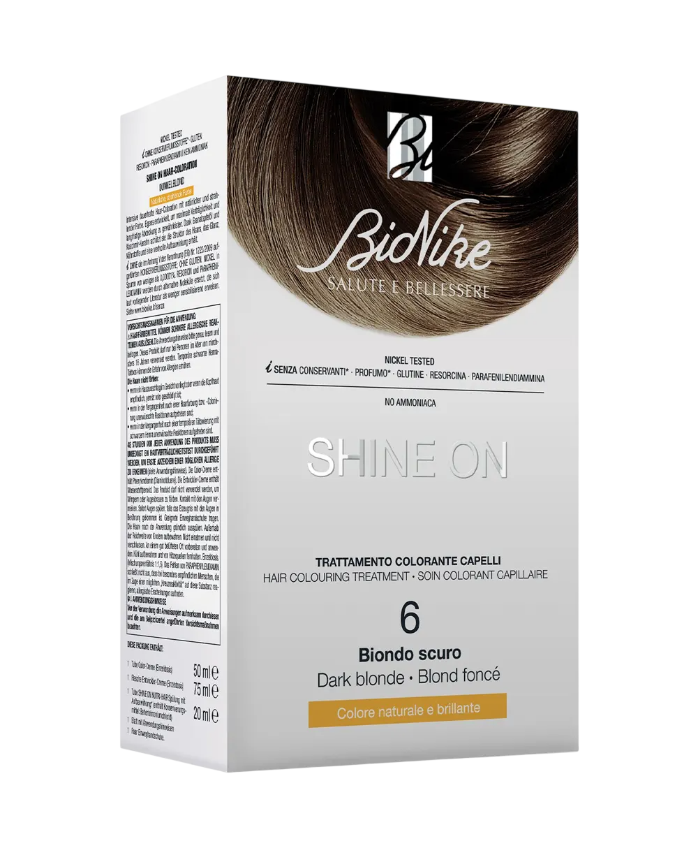 BioNike, Shine On, Permanent Hair Dye, 6 Dark Blonde, 145 ml
