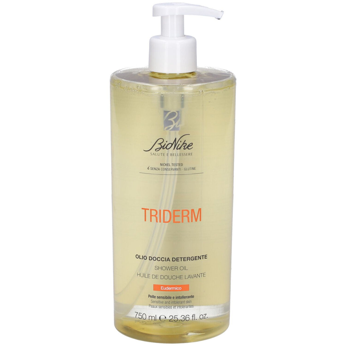 BioNike, Triderm Eudermic, Cleansing & Hydrating, Shower Oil, For Sensitive Skin, 750 ml