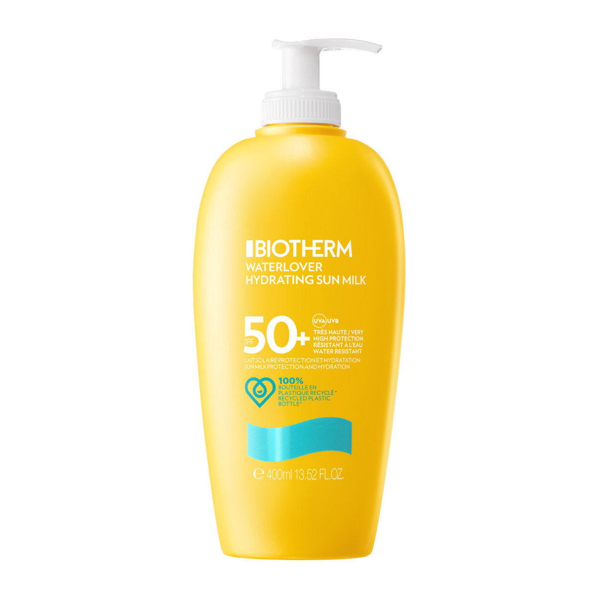 Biotherm, Waterlover, drėkinamasis, apsauginis losjonas nuo saulės, SPF 50, 400 ml