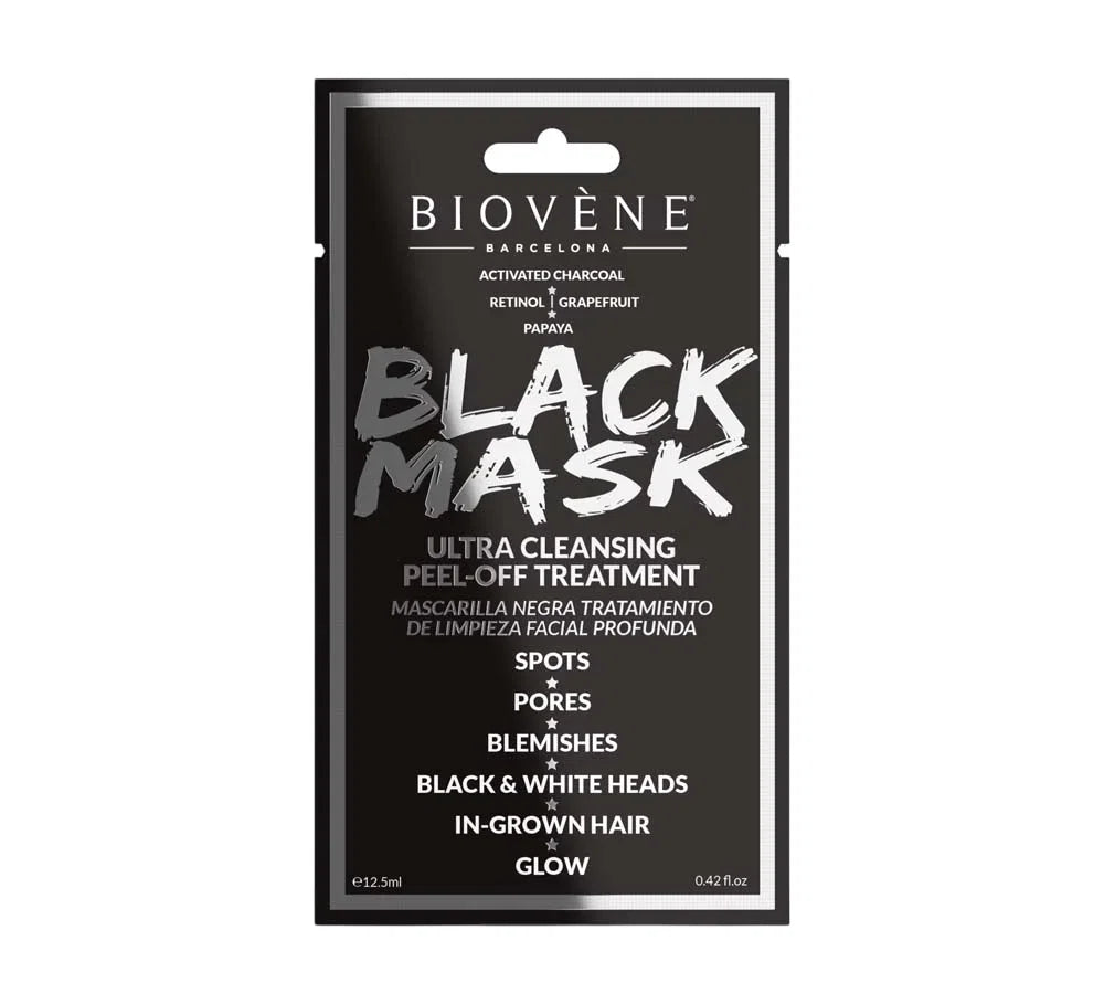 Biovene, Black Mask, Cleansing, Peel-Off Mask, For Face, 12.5 ml *Tester