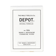 Set, Depot, 500 Beard & Mustache Specifics No. 504, Beard & Moustache Cleansing Wipes, 12 pcs
