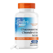 Doctor's Best gliukozamino ir chondroitino MSM su OptiMSM – 240 kapsulių