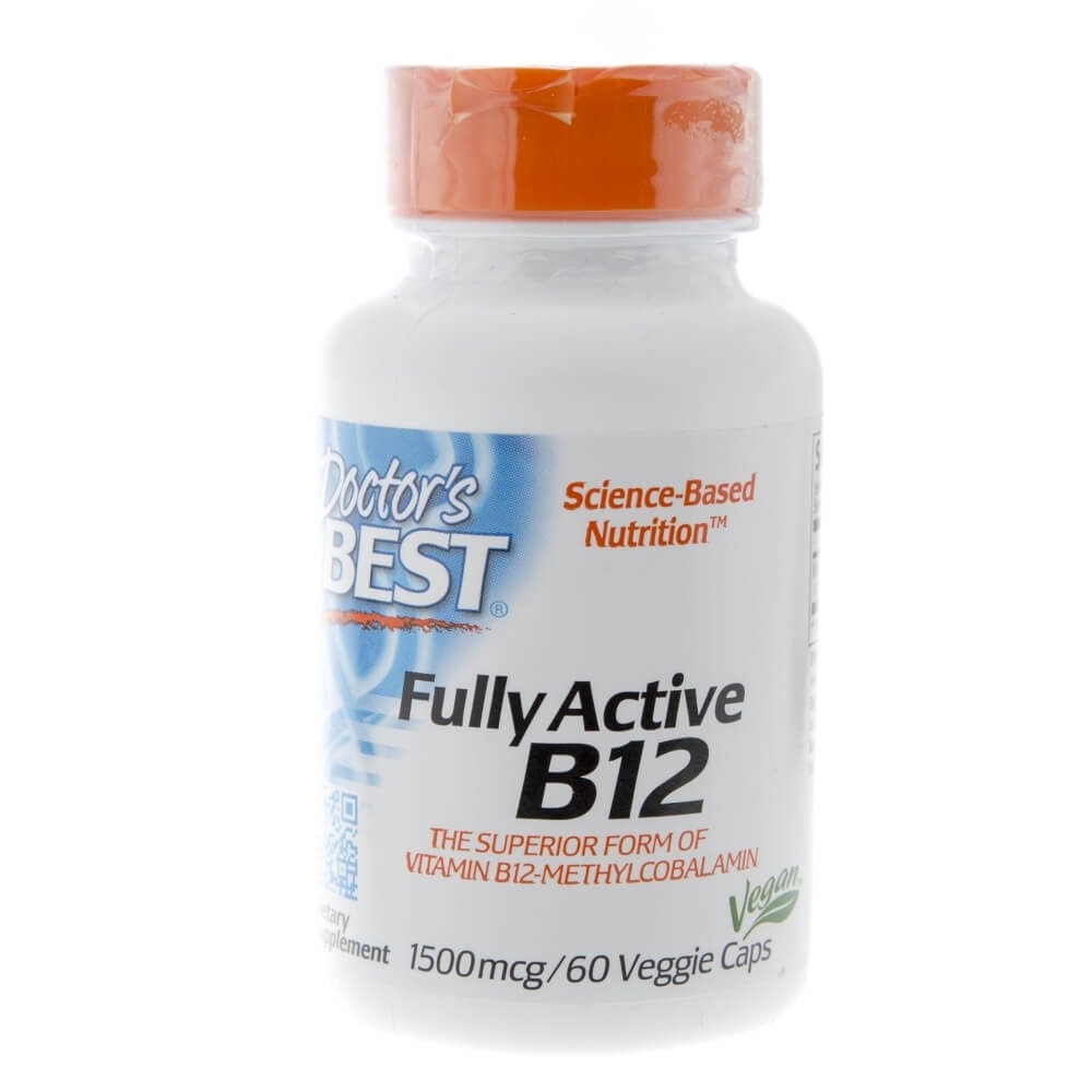 Doctor's Best pilnai aktyvus vitaminas B12 1500 mcg – 60 kapsulių