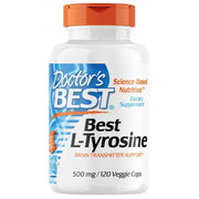 Doctor's Best L-tirozinas 500 mg – 120 kapsulių