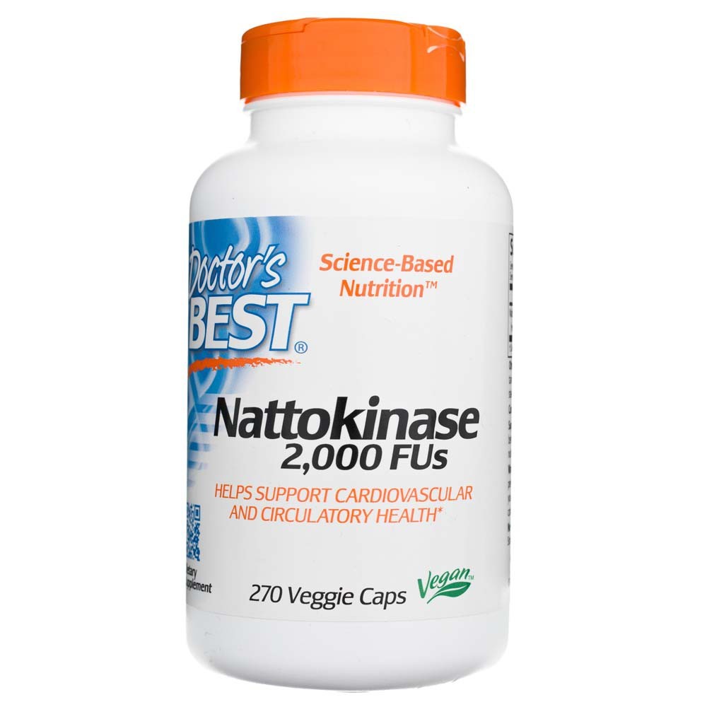 Doctor's Best natokinazė 2000 FU – 270 kapsulių