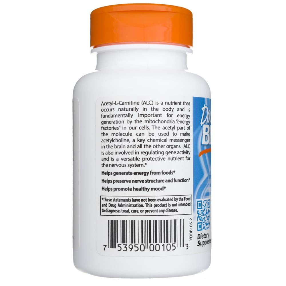 Doctor's Best acetil-L-karnitinas 500 mg – 60 kapsulių
