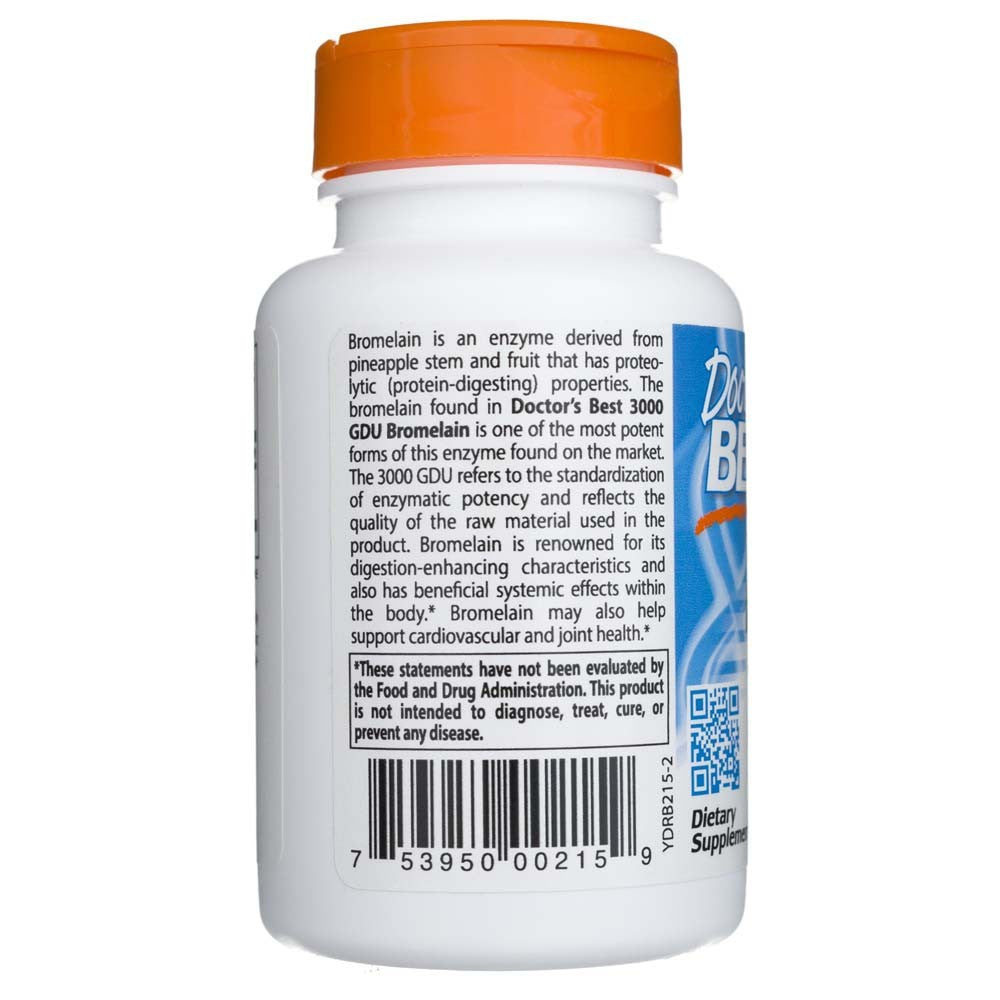 Doctor's Best bromelainas 3000 GDU 500 mg – 90 kapsulių